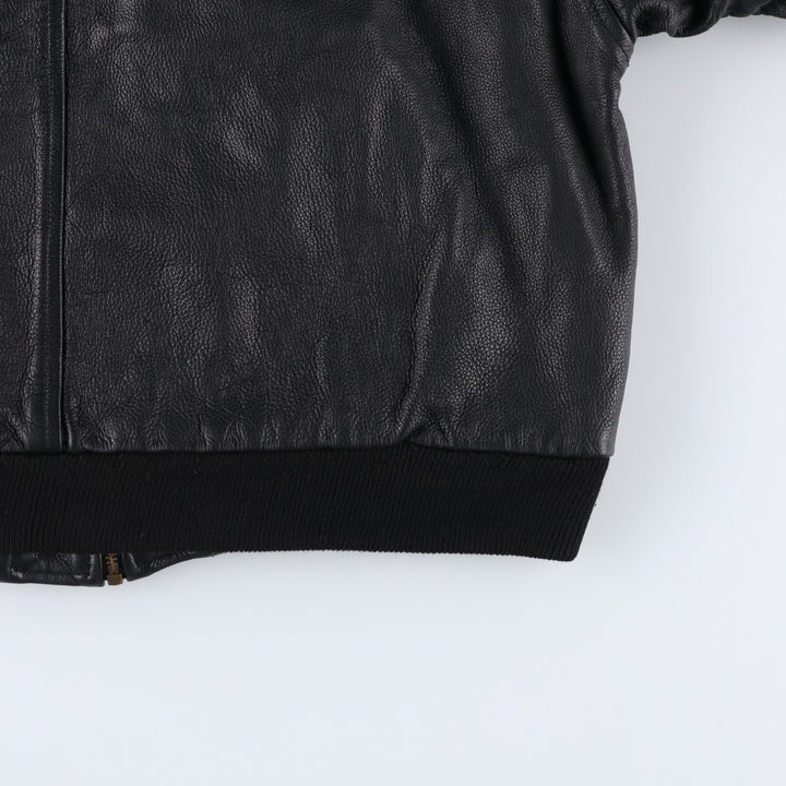Vintage leather blouson, size M, for men unclear black type Vintage Second Hand