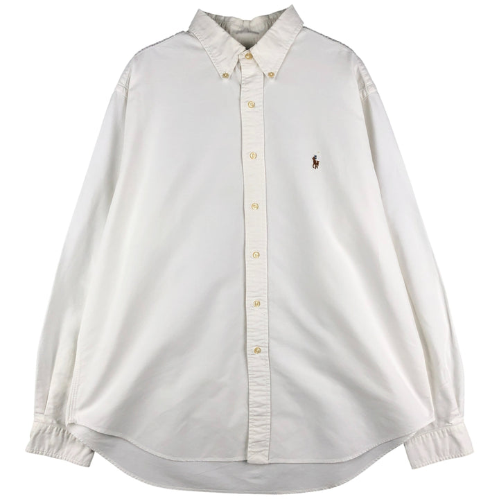 Ralph Lauren Classic Fit Long Sleeve Button Down Shirt Men's XL cotton white type Vintage Second Hand