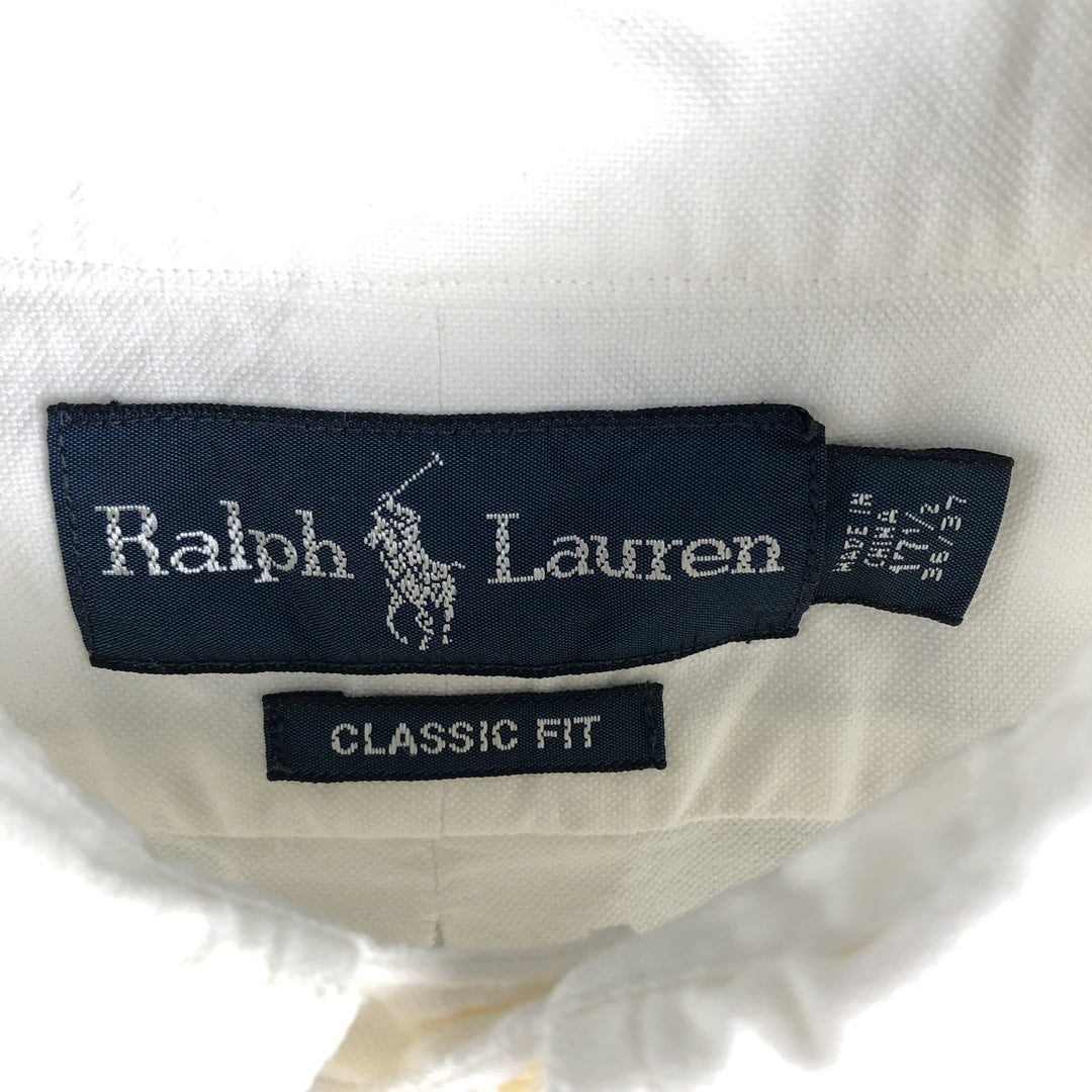 Ralph Lauren Classic Fit Long Sleeve Button Down Shirt Men's XL cotton white type Vintage Second Hand