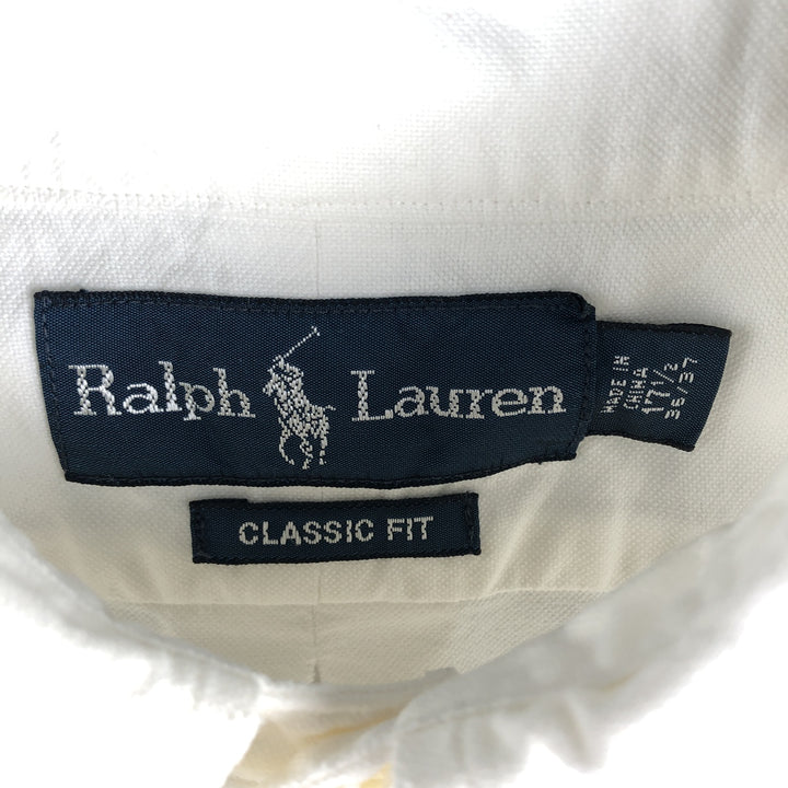 Ralph Lauren Classic Fit Long Sleeve Button Down Shirt Men's XL cotton white type Vintage Second Hand
