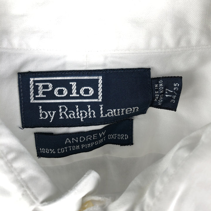 Ralph Lauren POLO by Ralph Lauren ANDREW long sleeve cotton shirt, men's XL size cotton white type Vintage Second Hand