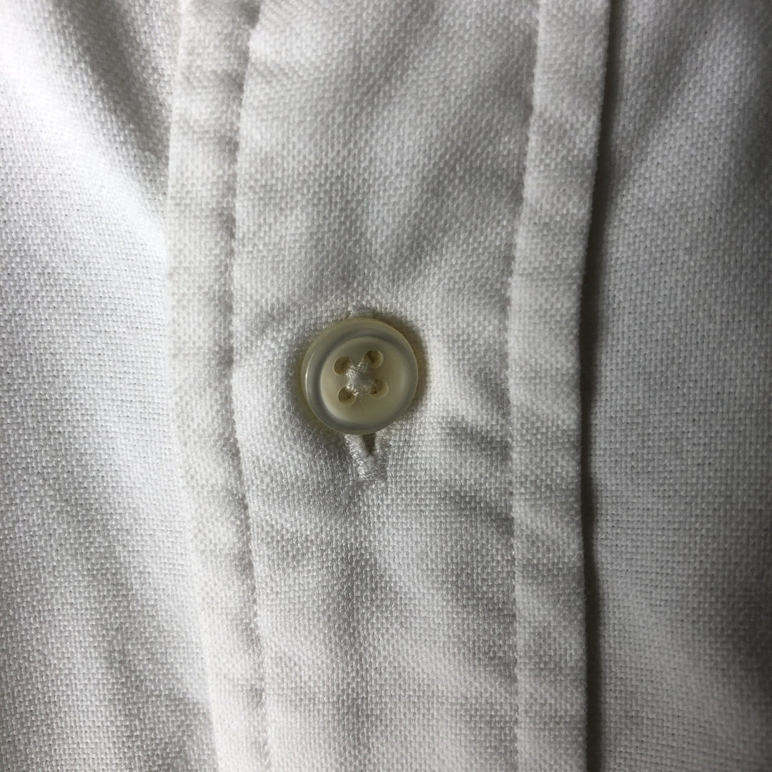 Ralph Lauren BIG SHIRT Long sleeve button down shirt Men's XL size cotton white type Vintage Second Hand