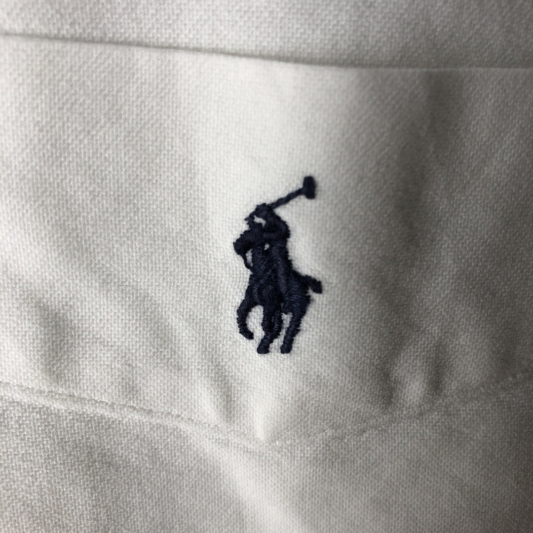 Ralph Lauren BIG SHIRT Long sleeve button down shirt Men's XL size cotton white type Vintage Second Hand