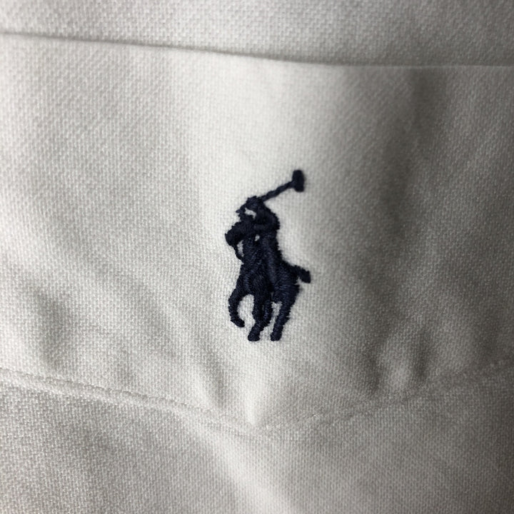 Ralph Lauren BIG SHIRT Long sleeve button down shirt Men's XL size cotton white type Vintage Second Hand