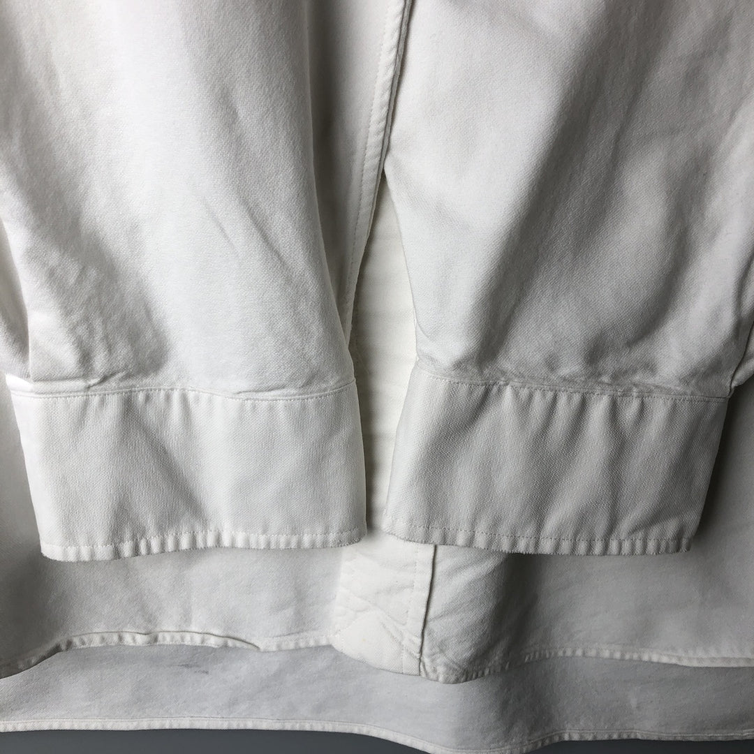 Ralph Lauren BIG SHIRT Long sleeve button down shirt Men's XL size cotton white type Vintage Second Hand