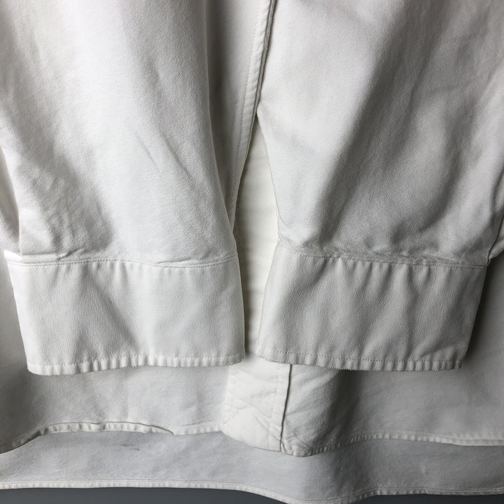 Ralph Lauren BIG SHIRT Long sleeve button down shirt Men's XL size cotton white type Vintage Second Hand
