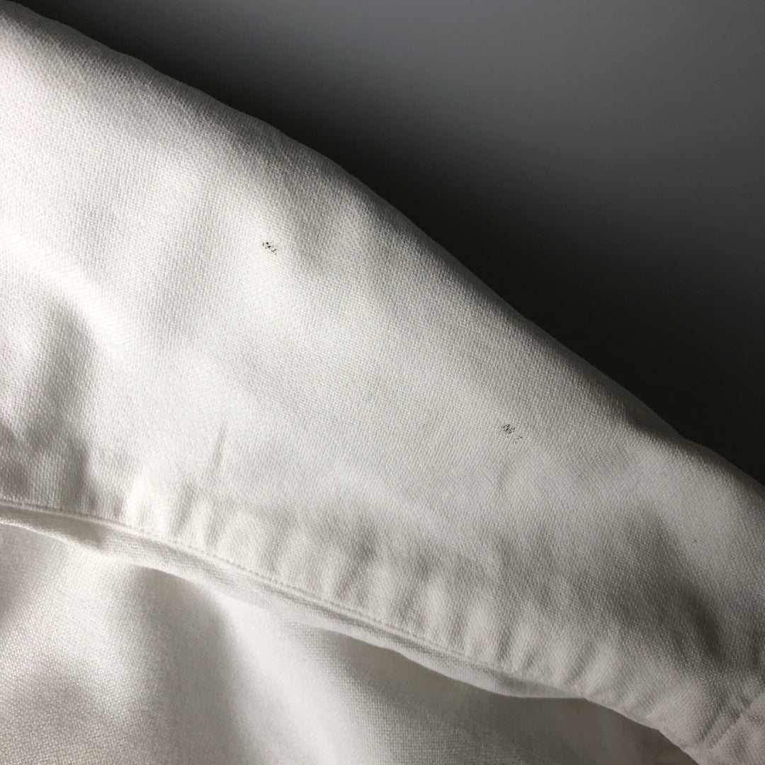 Ralph Lauren BIG SHIRT Long sleeve button down shirt Men's XL size cotton white type Vintage Second Hand
