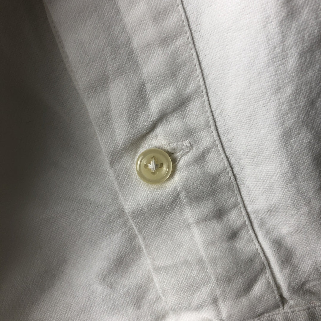 Ralph Lauren BIG SHIRT Long sleeve button down shirt Men's XL size cotton white type Vintage Second Hand