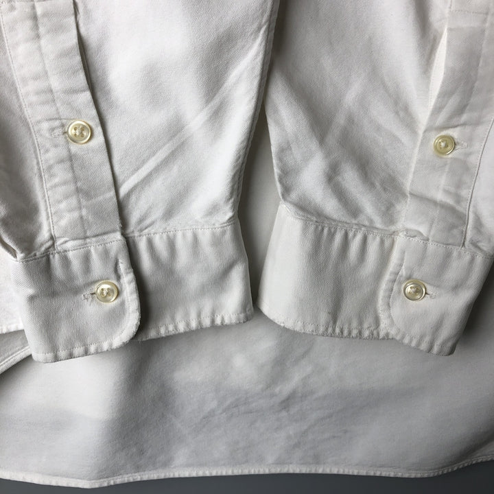 Ralph Lauren BIG SHIRT Long sleeve button down shirt Men's XL size cotton white type Vintage Second Hand