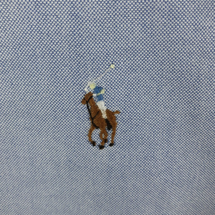 Ralph Lauren YARMOUTH long sleeve button down shirt, men's XL size cotton Blue type light blue Vintage Second Hand