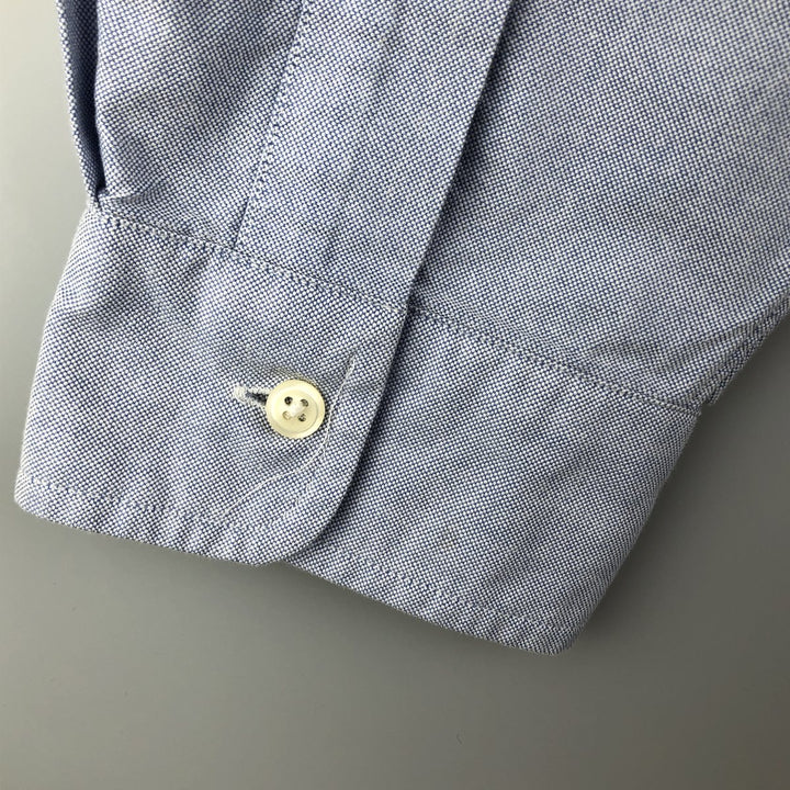 Ralph Lauren YARMOUTH long sleeve button down shirt, men's XL size cotton Blue type light blue Vintage Second Hand