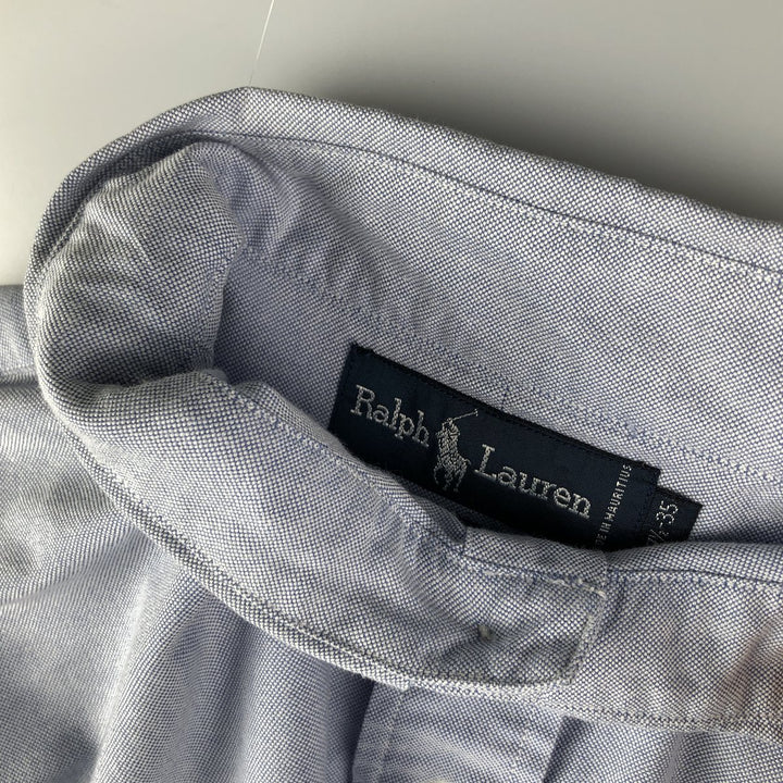 Ralph Lauren YARMOUTH long sleeve button down shirt, men's XL size cotton Blue type light blue Vintage Second Hand