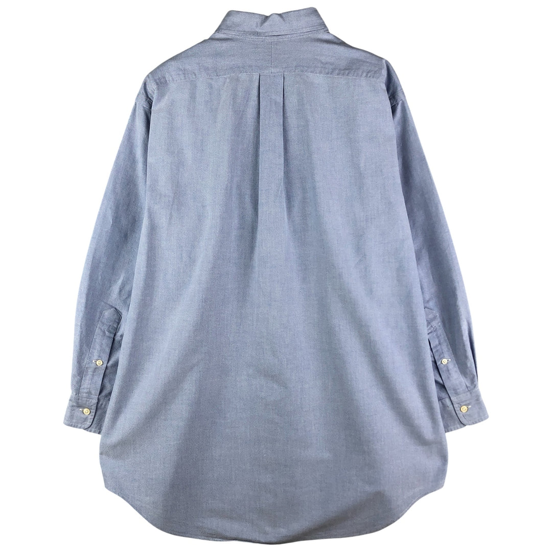 Ralph Lauren YARMOUTH long sleeve button down shirt, men's size L cotton Blue type light blue Vintage Second Hand