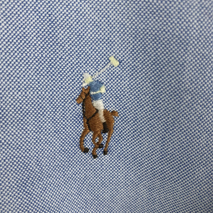 Ralph Lauren YARMOUTH long sleeve button down shirt, men's size L cotton Blue type light blue Vintage Second Hand