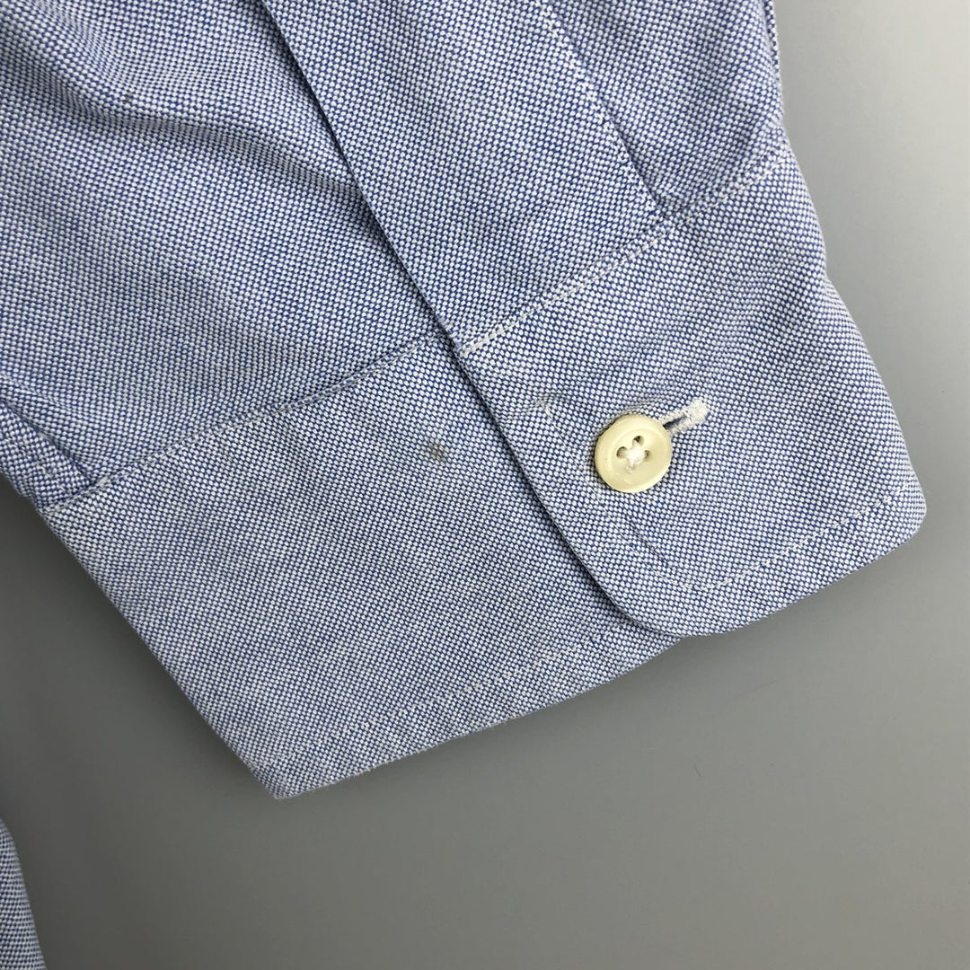 Ralph Lauren YARMOUTH long sleeve button down shirt, men's size L cotton Blue type light blue Vintage Second Hand