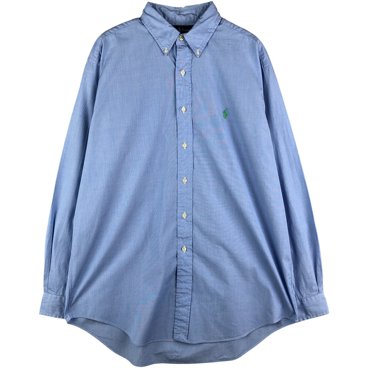 Ralph Lauren Classic Fit Long Sleeve Button Down Shirt, Men's Size L cotton Blue type light blue Vintage Second Hand