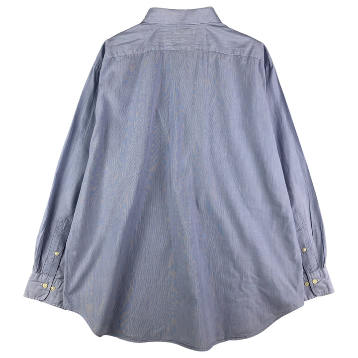 Ralph Lauren POLO by Ralph Lauren ANDREW long sleeve cotton shirt, men's XL size cotton Blue type light blue Vintage Second Hand
