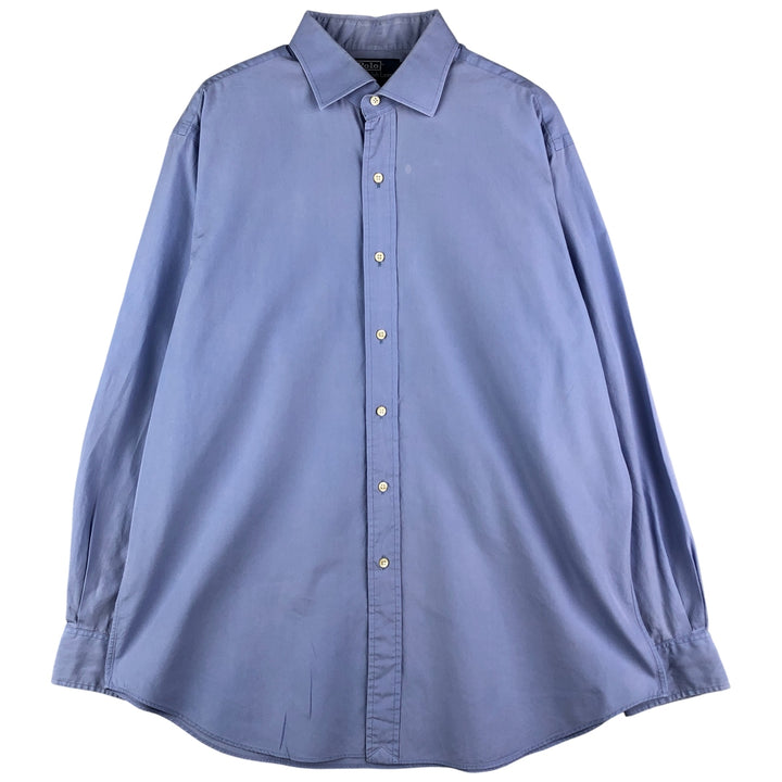 Ralph Lauren REGENT CLASSIC FIT long-sleeved cotton shirt, men's size XL cotton Blue type light blue Vintage Second Hand