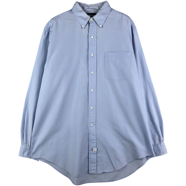 Ralph Lauren long sleeve button down shirt, men's size L cotton Blue type light blue Vintage Second Hand