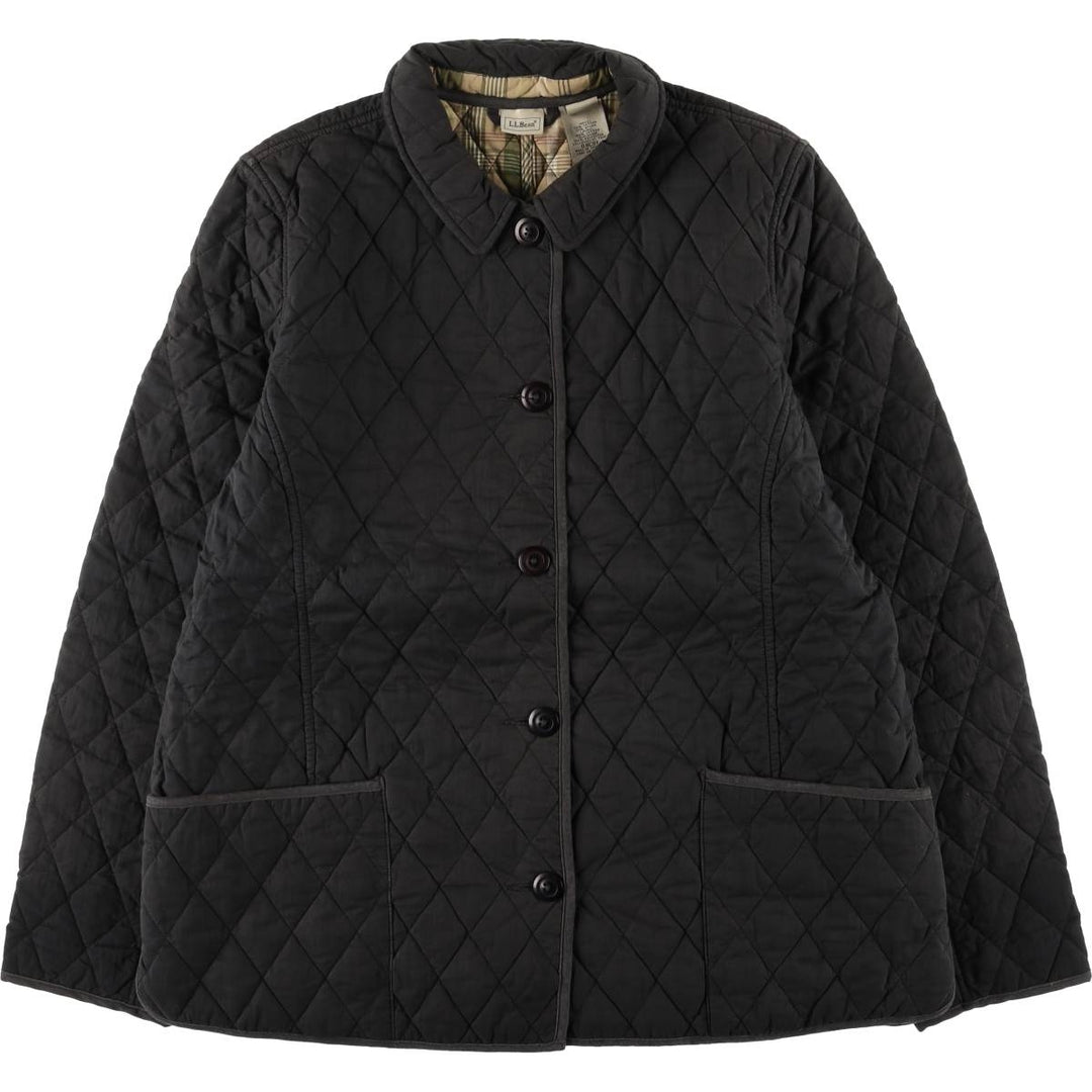 90s-00'S LLBean Women's XL Vintage Padded Puffer Jacket cotton black type Vintage Second Hand