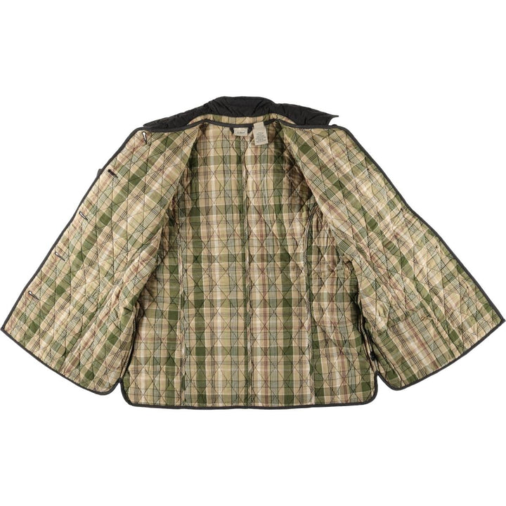 90s-00'S LLBean Women's XL Vintage Padded Puffer Jacket cotton black type Vintage Second Hand