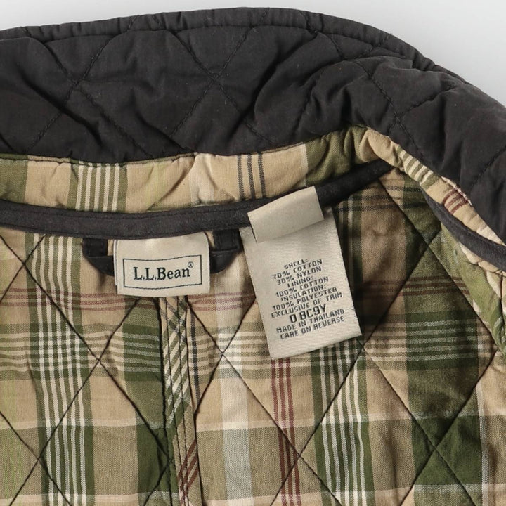 90s-00'S LLBean Women's XL Vintage Padded Puffer Jacket cotton black type Vintage Second Hand