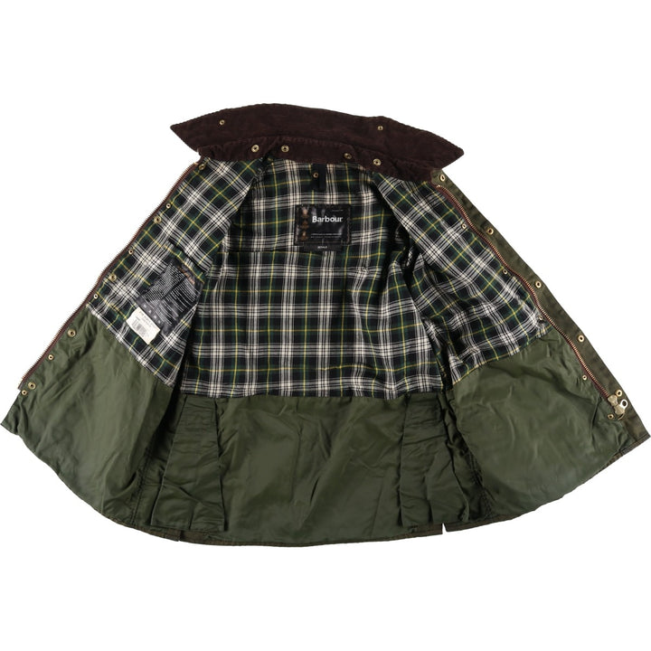 2000'S Barbour Bedale waxed cotton oiled jacket, made in England, C40, men's size M cotton Khaki type Vintage Second Hand
