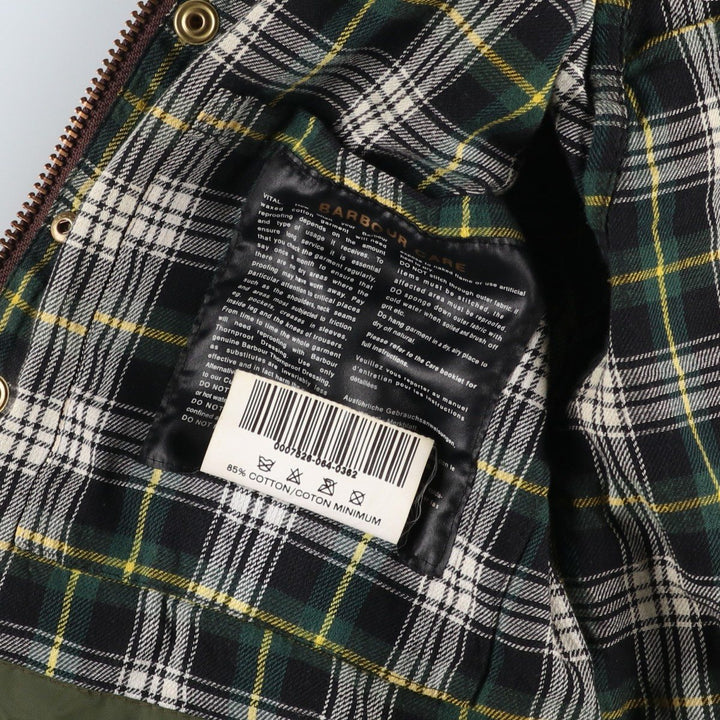 2000'S Barbour Bedale waxed cotton oiled jacket, made in England, C40, men's size M cotton Khaki type Vintage Second Hand