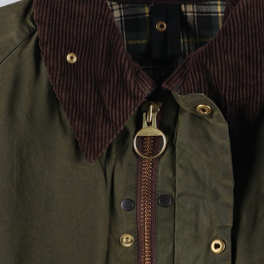 2000'S Barbour Bedale waxed cotton oiled jacket, made in England, C40, men's size M cotton Khaki type Vintage Second Hand
