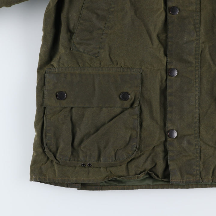 2000'S Barbour Bedale waxed cotton oiled jacket, made in England, C40, men's size M cotton Khaki type Vintage Second Hand
