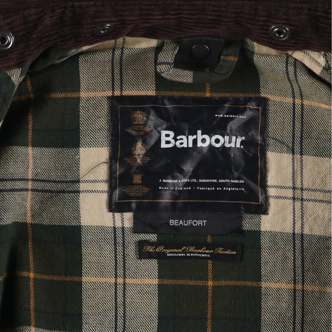 Vintage Barbour Beaufort Oiled Hunting Jacket, Made in England, Men's Size Medium unclear Khaki type Vintage Second Hand