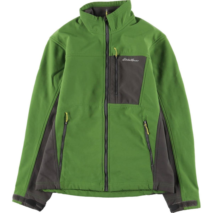 Eddie Bauer Softshell Jacket, Men's Size Small polyester green type Vintage Second Hand