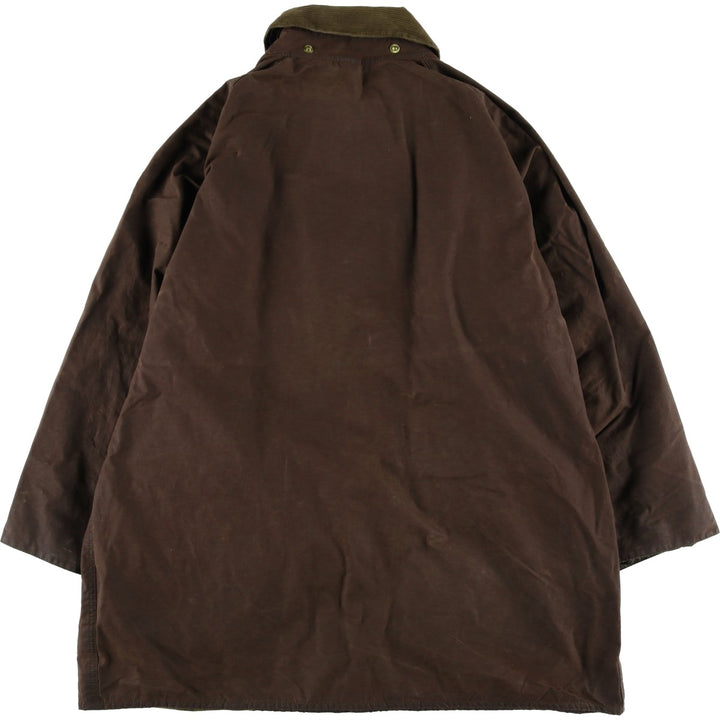 90'S Barbour Game Fair Old 3 Warrant Waxed Cotton Oiled Jacket Made in the UK C44 Men's L Size Vintage cotton red type reddish brown Vintage Second Hand