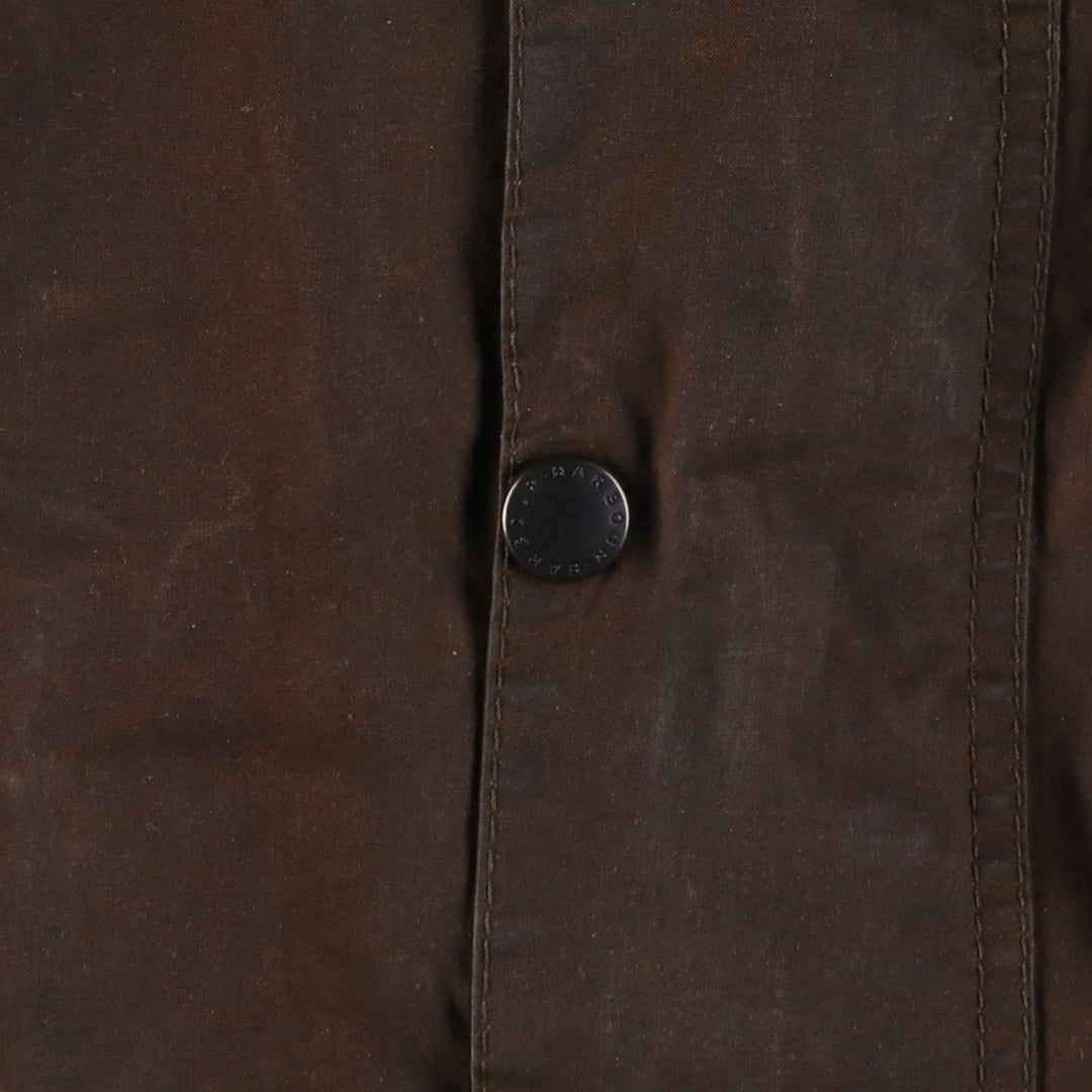 90'S Barbour Game Fair Old 3 Warrant Waxed Cotton Oiled Jacket Made in the UK C44 Men's L Size Vintage cotton red type reddish brown Vintage Second Hand