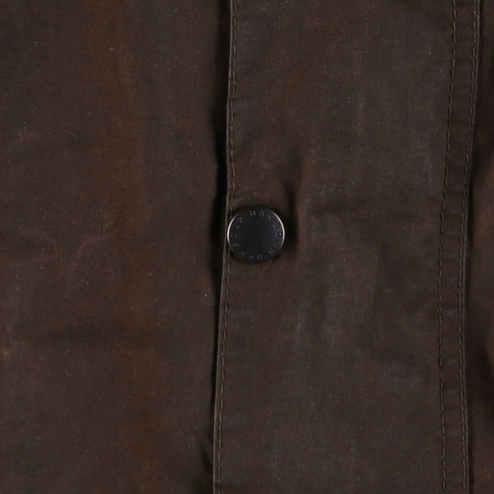 90'S Barbour Game Fair Old 3 Warrant Waxed Cotton Oiled Jacket Made in the UK C44 Men's L Size Vintage cotton red type reddish brown Vintage Second Hand