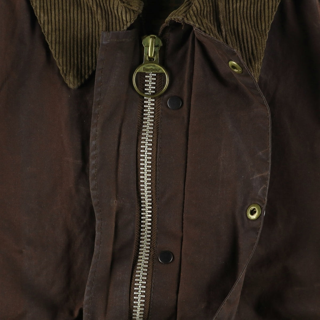 90'S Barbour Game Fair Old 3 Warrant Waxed Cotton Oiled Jacket Made in the UK C44 Men's L Size Vintage cotton red type reddish brown Vintage Second Hand