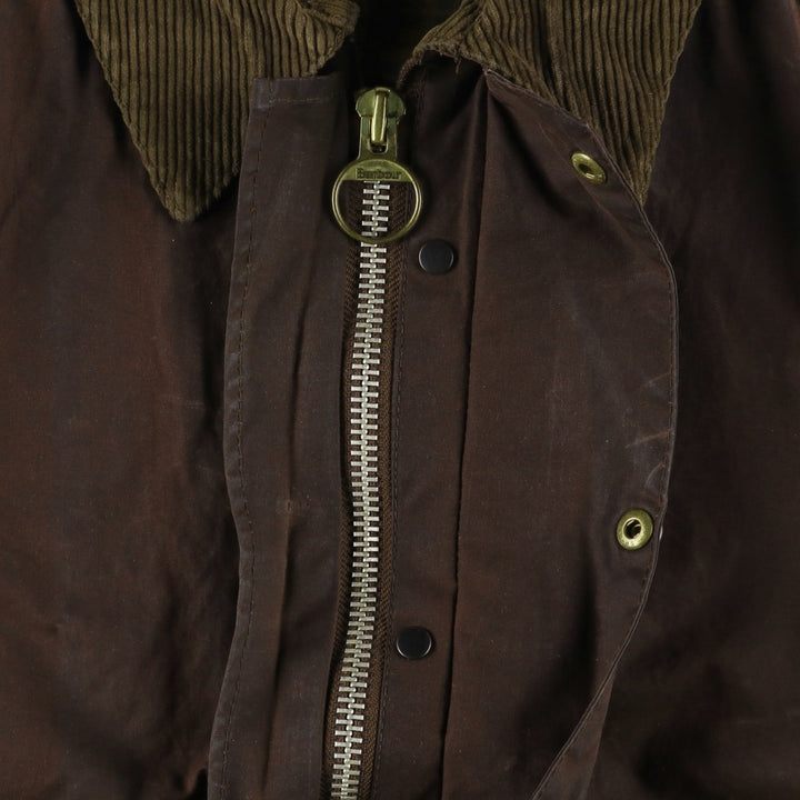 90'S Barbour Game Fair Old 3 Warrant Waxed Cotton Oiled Jacket Made in the UK C44 Men's L Size Vintage cotton red type reddish brown Vintage Second Hand