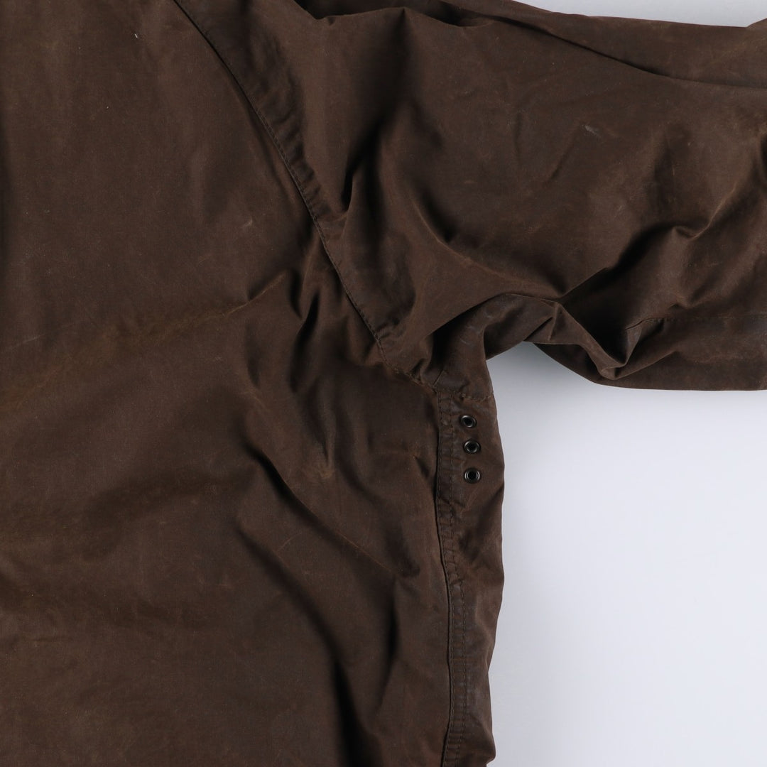 90'S Barbour Game Fair Old 3 Warrant Waxed Cotton Oiled Jacket Made in the UK C44 Men's L Size Vintage cotton red type reddish brown Vintage Second Hand