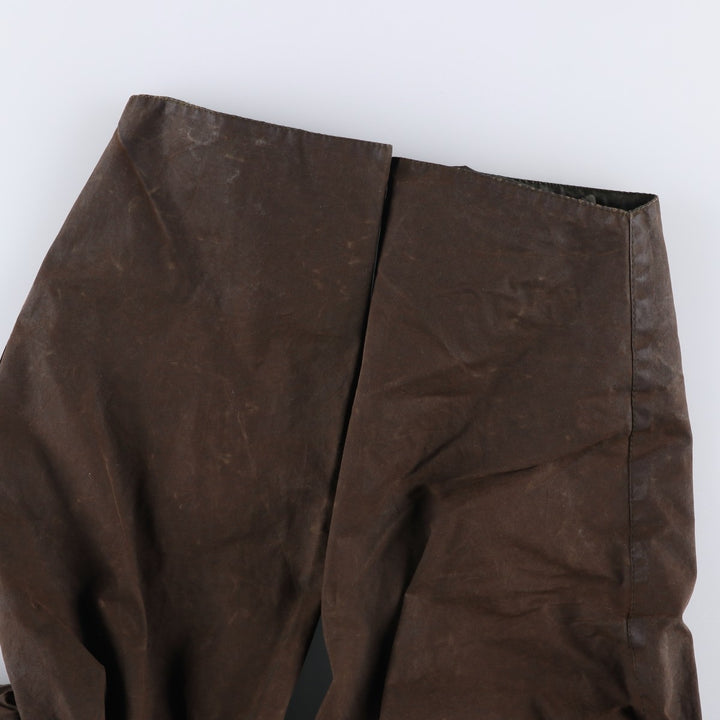 90'S Barbour Game Fair Old 3 Warrant Waxed Cotton Oiled Jacket Made in the UK C44 Men's L Size Vintage cotton red type reddish brown Vintage Second Hand