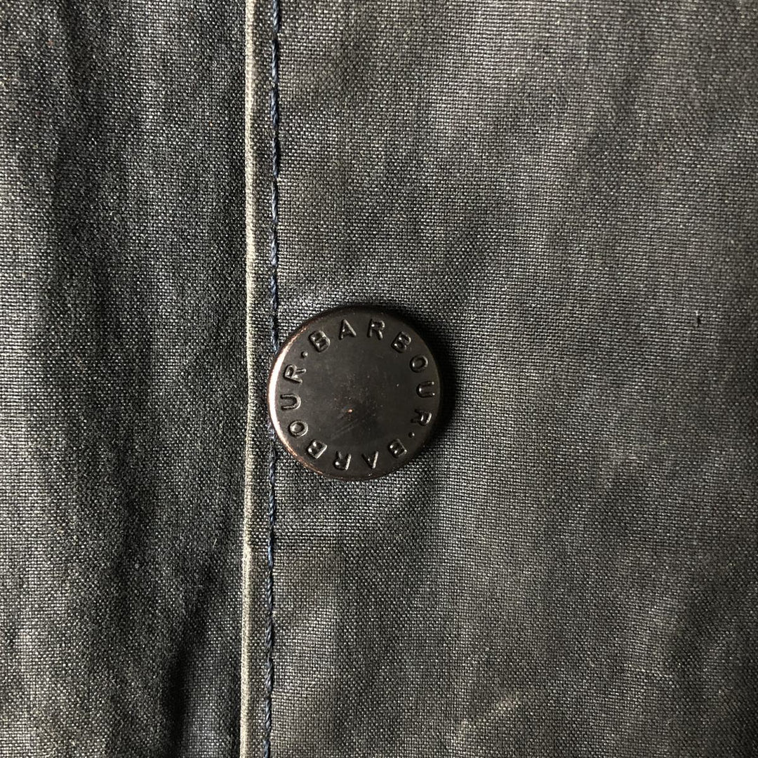 1990'S Barbour Bedale (formerly 3 Warrant) waxed cotton oiled jacket, made in England, C38, men's size M cotton navy blue type Vintage Second Hand