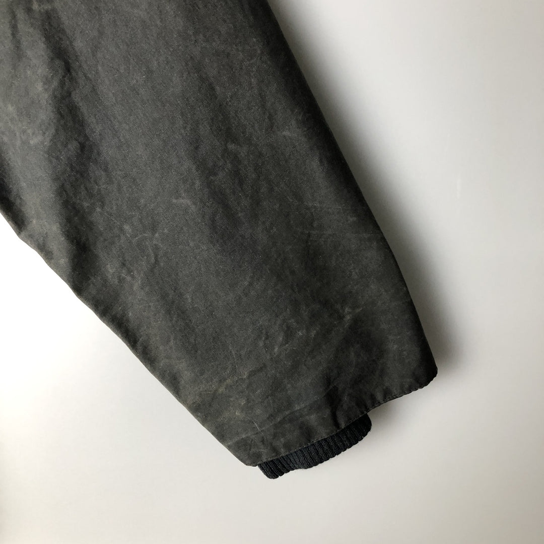 1990'S Barbour Bedale (formerly 3 Warrant) waxed cotton oiled jacket, made in England, C38, men's size M cotton navy blue type Vintage Second Hand