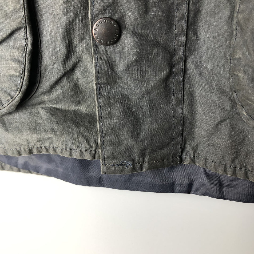 1990'S Barbour Bedale (formerly 3 Warrant) waxed cotton oiled jacket, made in England, C38, men's size M cotton navy blue type Vintage Second Hand
