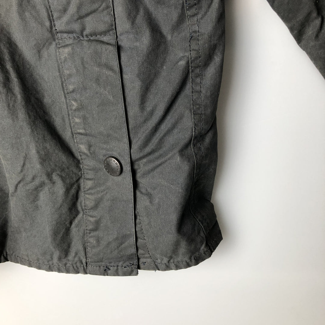 1990'S Barbour Bedale (formerly 3 Warrant) waxed cotton oiled jacket, made in England, C38, men's size M cotton navy blue type Vintage Second Hand