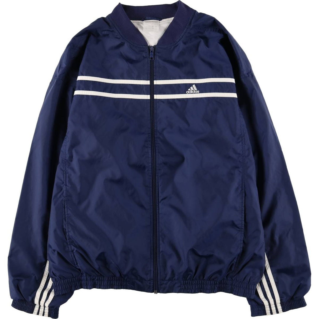 00'S Adidas nylon jacket, men's XL size Nylon navy blue type Vintage Second Hand