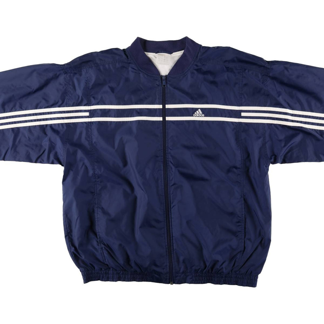 00'S Adidas nylon jacket, men's XL size Nylon navy blue type Vintage Second Hand