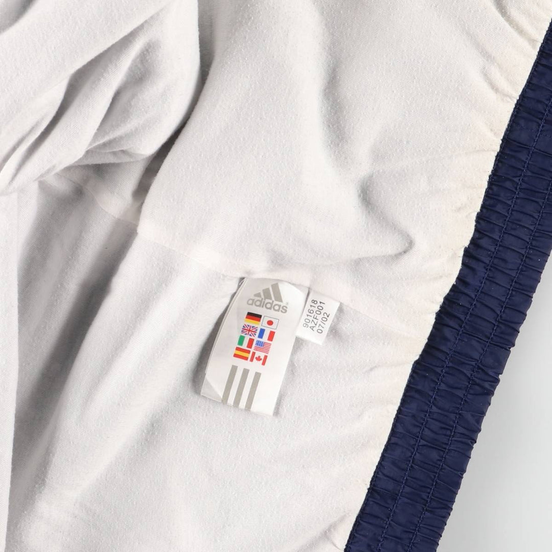 00'S Adidas nylon jacket, men's XL size Nylon navy blue type Vintage Second Hand