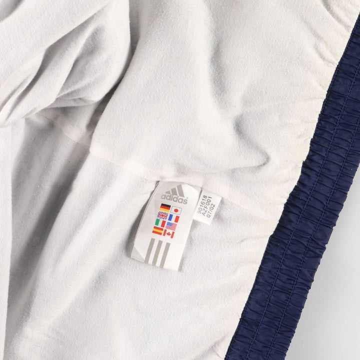 00'S Adidas nylon jacket, men's XL size Nylon navy blue type Vintage Second Hand