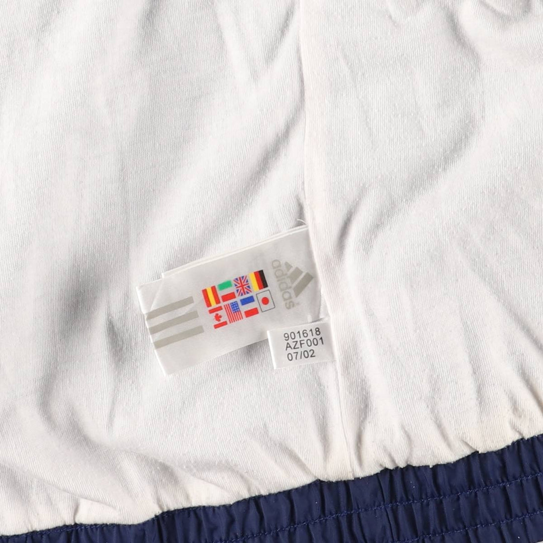 00'S Adidas nylon jacket, men's XL size Nylon navy blue type Vintage Second Hand