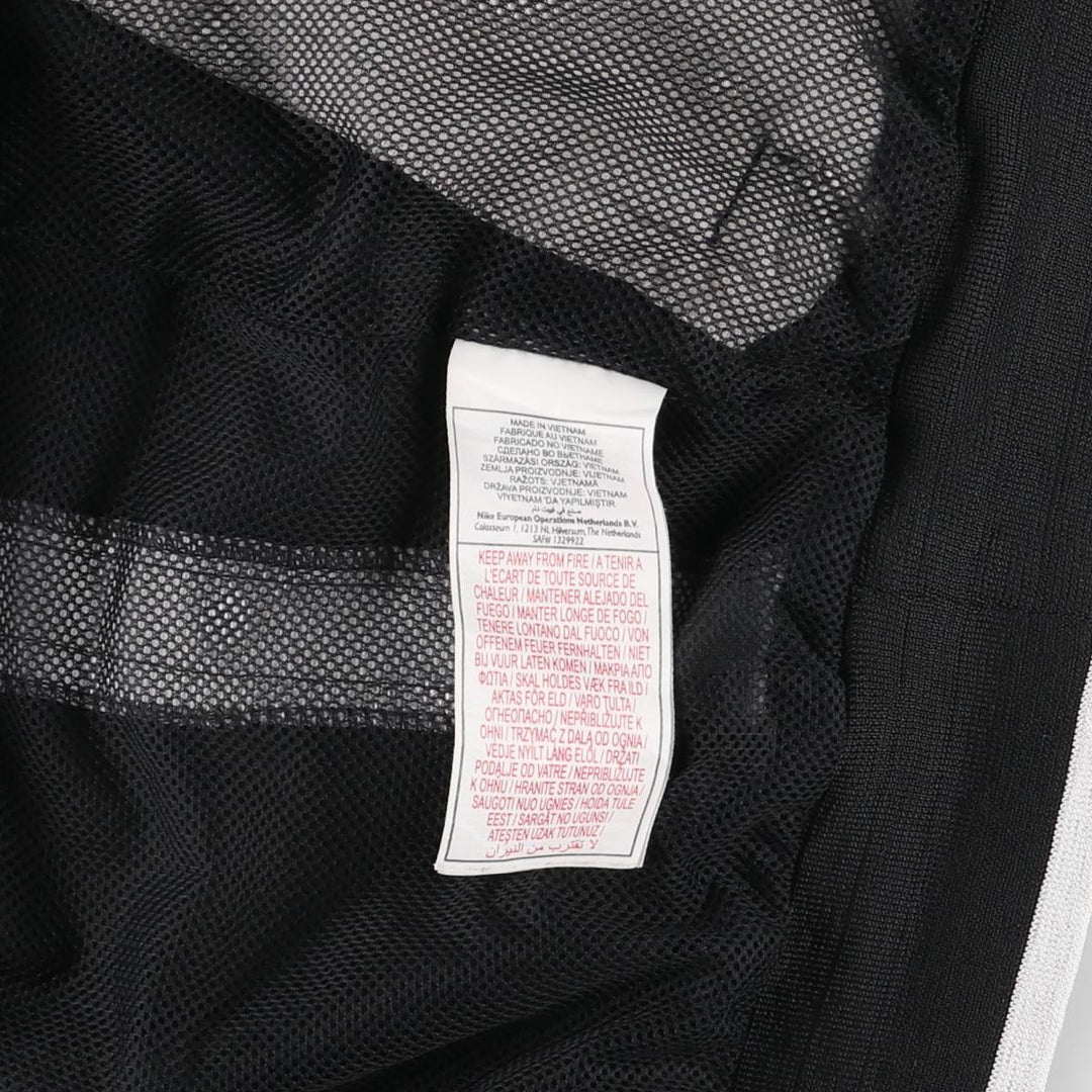Nike NikeFITDRY Stripe Pattern 2-Way Windbreaker, Men's Size Medium polyester black type Vintage Second Hand