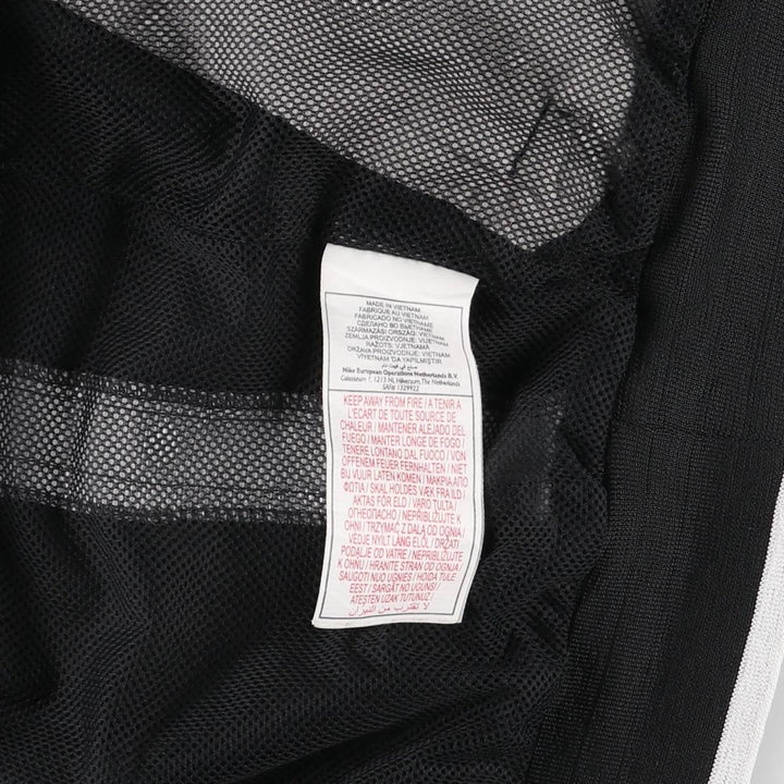 Nike NikeFITDRY Stripe Pattern 2-Way Windbreaker, Men's Size Medium polyester black type Vintage Second Hand